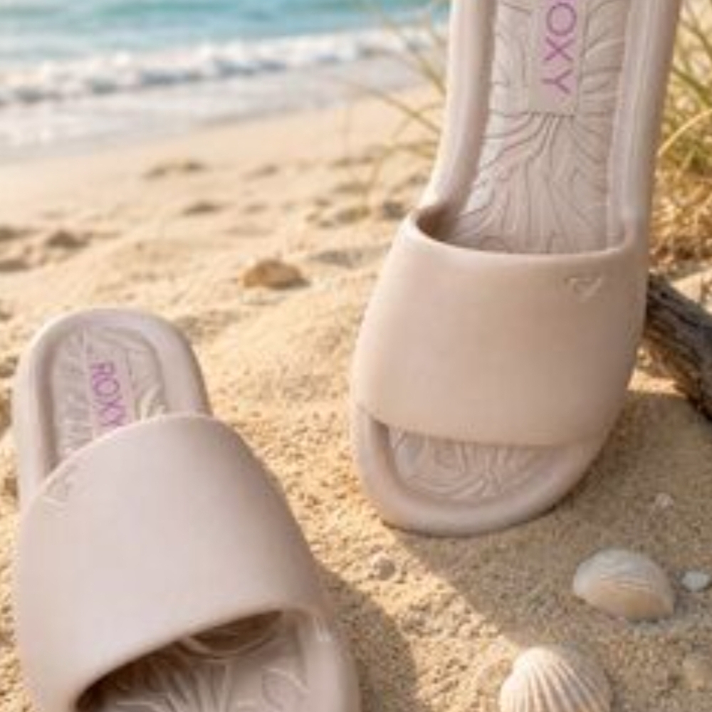 Roxy Women's Slide Sandals in Tan